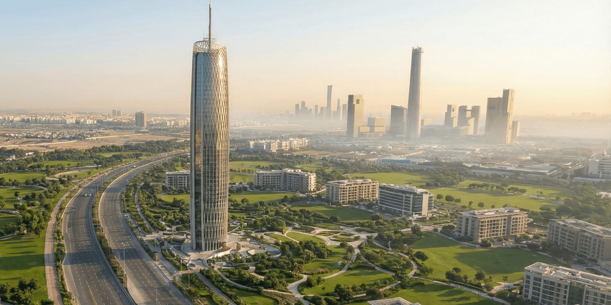 تايكون سنتر يرتفع فوق النهر الأخضر في العاصمة الإدارية الجديدة
