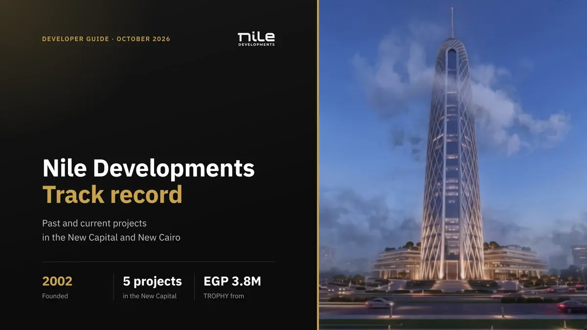 Tycoon Center at night in Nile Business City — Nile Developments